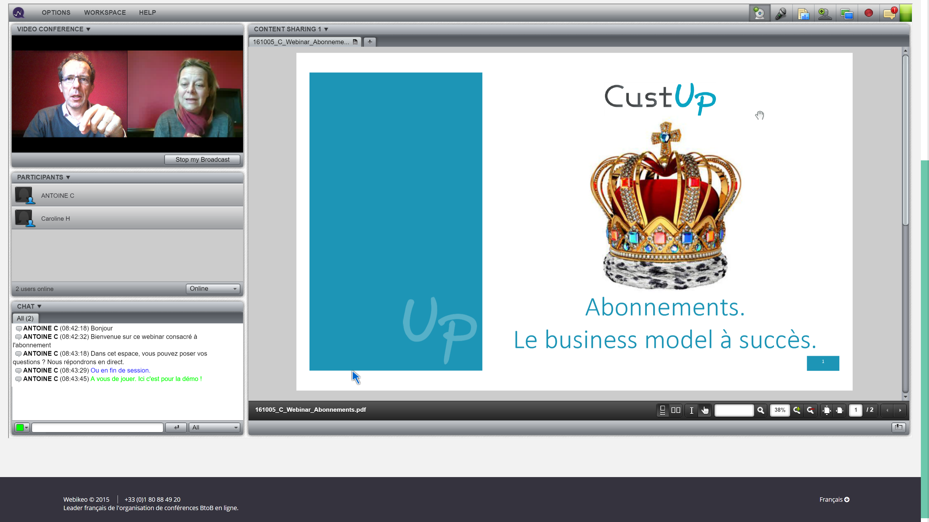 webinar CustUp business model d’abonnement
