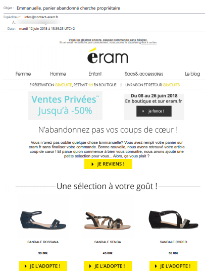 exemple email eram