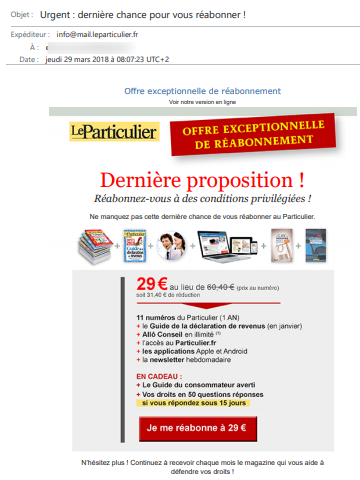 exemple email le particulier