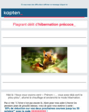 e-mailing - Marketing fidélisation - Incitation au réachat - Marketing Acquisition - Relance inactifs - Ventes flash, soldes, demarque, promo, réduction - Kapten - 10/2019