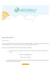 e-mailing - Marketing relationnel - Bienvenue - Welcome - Ekwateur - 11/2019