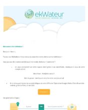 e-mailing - Marketing relationnel - Bienvenue - Welcome - Ekwateur - 11/2019
