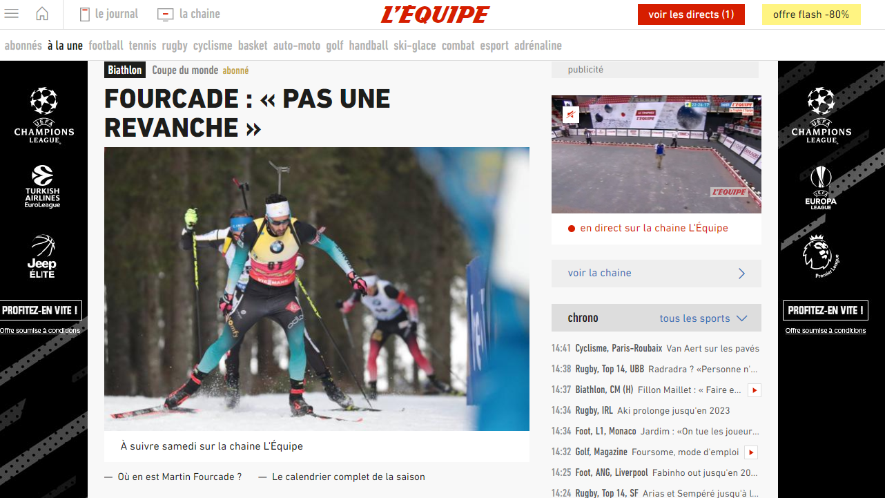 lequipe homepage