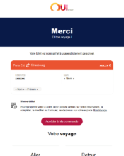 e-mailing - Transactionnels - Confirmation de commande - OuiSncf - 01/2020