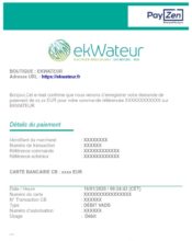e-mailing - Transactionnels - Confirmation de paiement - Ekwateur - 01/2020