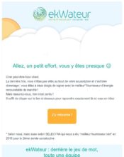e-mailing - Marketing Acquisition - Panier abandonné - Ekwateur - 01/2020