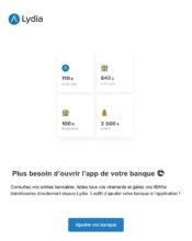 e-mailing - Marketing marque - Communication Services - Nouveaux Services - Marketing relationnel - Newsletter - Lydia - 01/2020
