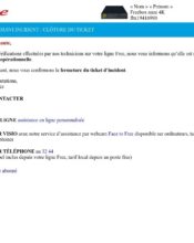 e-mailing - Service Clients - Suivi de demande - Free - 08/2022