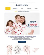 e-mailing - Marketing relationnel - Calendaire (Noël, St valentin, Vœux, …) - Marketing fidélisation - Points et statut - Recompenses - Petit Bateau - 02/2020