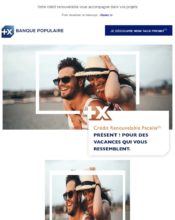 e-mailing - Marketing relationnel - Calendaire (Noël, St valentin, Vœux, …) - Marketing marque - Communication Produits - Nouveaux produits - Communication Services - Nouveaux Services - Banque Populaire - 05/2024
