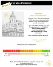 e-mailing - Enquêtes Clients - NPS / Avis clients - Fnac - 02/2020