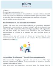 e-mailing - Marketing fidélisation - Animation / Vie du Programme de Fidélité - Marketing marque - Institutionnel - Marketing relationnel - Newsletter - Plüm - 07/2021