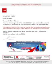 e-mailing - Transactionnels - Consultation facture en ligne - SFR - 02/2020