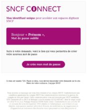 e-mailing - Transactionnels - Changement de mot de passe / d'identifiant - SNCF - 02/2020