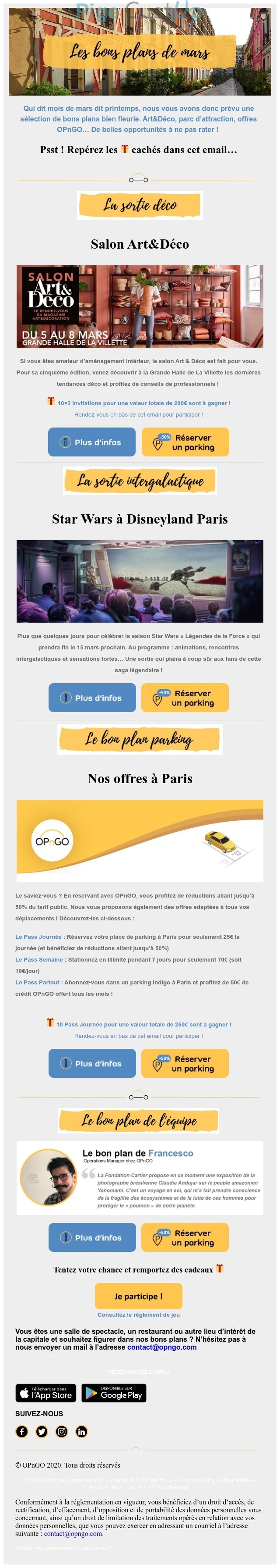Exemple de Type de media  e-mailing - OPnGO - Marketing marque - Communication Produits - Nouveaux produits - Communication Services - Nouveaux Services - Marketing fidélisation - Incitation au réachat - Marketing Acquisition - Ventes flash, soldes, demarque, promo, réduction - Marketing relationnel - Newsletter
