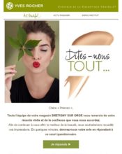 e-mailing - Enquêtes Clients - Consultation client - Marketing relationnel - Remerciements - Yves Rocher - 02/2020