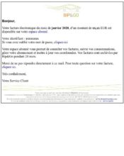 e-mailing - Transactionnels - Consultation facture en ligne - Bip & Go - 02/2020