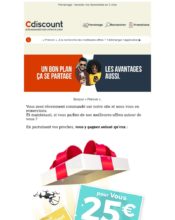 e-mailing - Collecte de données - Acquisition de leads - Marketing Acquisition - Parrainage - Cdiscount - 02/2020