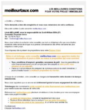 e-mailing - Collecte de données - Acquisition de leads - Transactionnels - Confirmation demande de devis / contact / RDV - Meilleurtaux.com - 02/2020