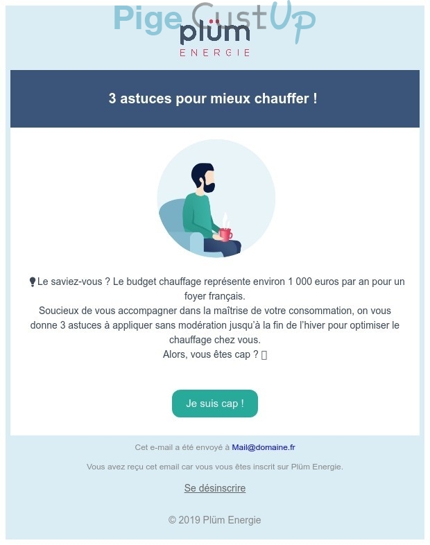 Exemple de Type de media  e-mailing - Plüm - Marketing marque - Communication Services - Nouveaux Services - Marketing relationnel - Newsletter