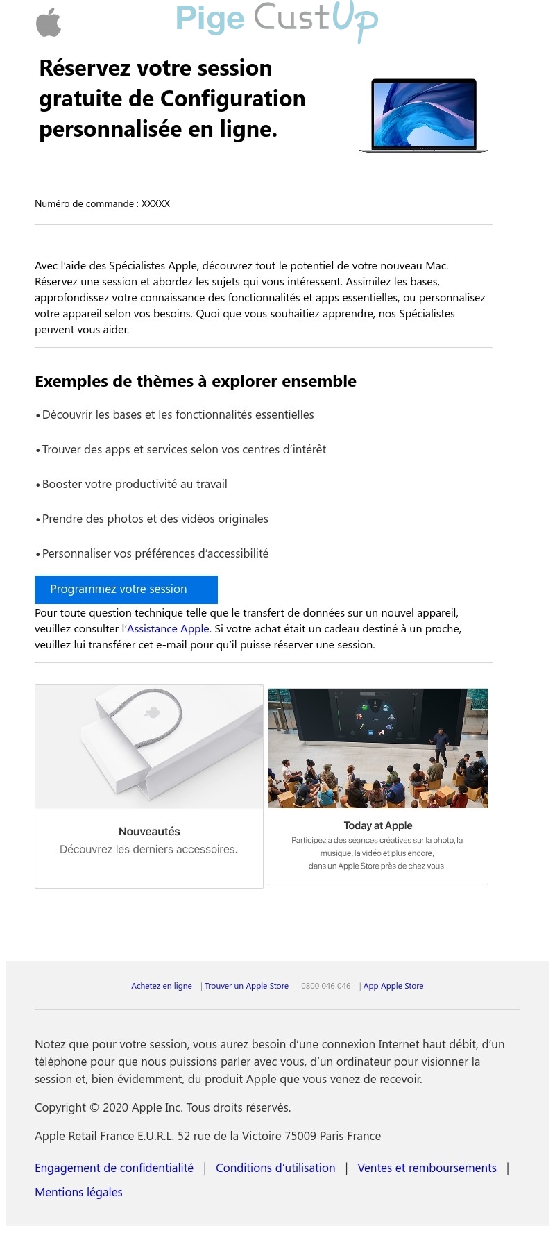 e-mailing - Marketing fidélisation - Accompagnement usage produit ou service - Apple.com - 02/2020