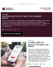 e-mailing - Marketing relationnel - Evénement - Newsletter - Marketing Acquisition - Parrainage - Société Générale - 02/2020