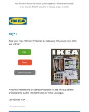 e-mailing - Enquêtes Clients - Consultation client - Ikea - 02/2020