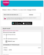 e-mailing - Transactionnels - Confirmation de commande - OuiGo - 02/2020