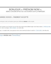 e-mailing - Transactionnels - Confirmation de paiement - La Fabrique - 03/2020
