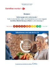 e-mailing - Enquêtes Clients - Consultation client - NPS / Avis clients - Carrefour - 02/2022