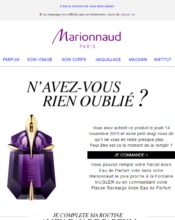 e-mailing - Marionnaud - 03/2020