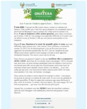 e-mailing - Marketing relationnel - Remerciements - Onatera - 03/2020