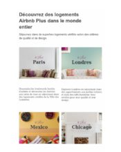 e-mailing - Marketing marque - Communication Produits - Nouveaux produits - Communication Services - Nouveaux Services - Marketing fidélisation - Incitation au réachat - Airbnb - 03/2020