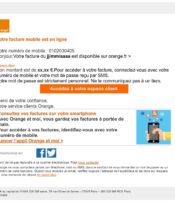 e-mailing - Transactionnels - Consultation facture en ligne - Orange - 03/2020