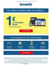 e-mailing - Marketing Acquisition - Acquisition abonnements - Investir - 03/2020
