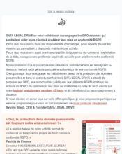 e-mailing - Marketing Acquisition - Acquisition abonnements - Offre d'essai - Collecte de données - Acquisition de leads - Marketing marque - Communication Produits - Nouveaux produits - Communication Services - Nouveaux Services - Marketing relationnel - Evénement - Newsletter - Data Legal Drive - 03/2020