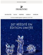 e-mailing - Marketing Acquisition - Anniversaire marque - Ventes flash, soldes, demarque, promo, réduction - Marketing marque - Communication Produits - Nouveaux produits - Marketing fidélisation - Incitation au réachat - Swarovski - 03/2020