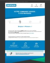e-mailing - Transactionnels - Suivi de commande Préparation - Décathlon - 03/2020