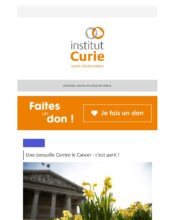 e-mailing - Marketing marque - Appel à contribution - Marketing Acquisition - Collecte de dons - Marketing relationnel - Newsletter - Institut Curie - 03/2020