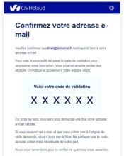 e-mailing - Transactionnels - Finalisation ouverture de compte/inscription - OVH - 03/2020