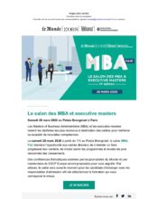 e-mailing - Marketing relationnel - Evénement - Le Monde.fr - 03/2020