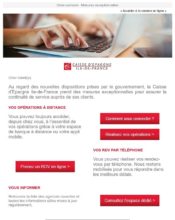 e-mailing - Caisse d'epargne - 03/2020