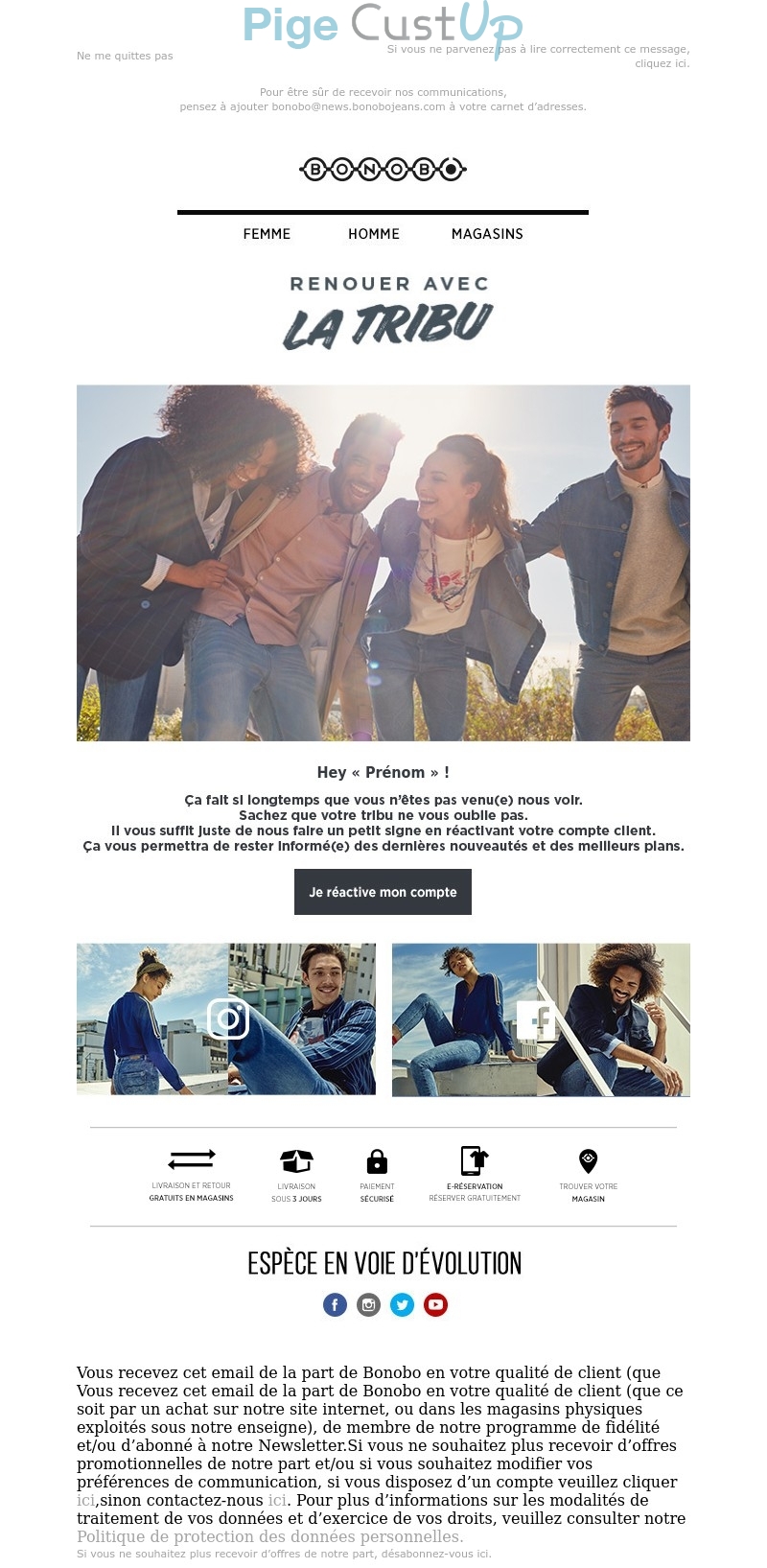 Bonobo Exemple de e mailing 03 2020 10792 Benchmark CustUp