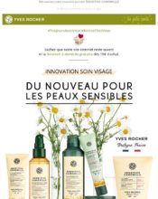 e-mailing - Marketing marque - Communication Produits - Nouveaux produits - Marketing Acquisition - Gratuit - Cadeau - Ventes flash, soldes, demarque, promo, réduction - Marketing fidélisation - Incitation au réachat - Points et statut - Yves Rocher - 03/2020
