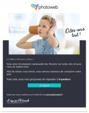 e-mailing - Enquêtes Clients - Consultation client - Photoweb - 03/2020