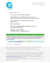 e-mailing - Service Clients - Réclamations - Gaz Tarif Réglementé - 03/2020