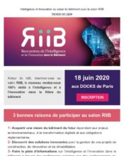 e-mailing - Marketing Acquisition - Acquisition sans promotion - Marketing marque - Communication Produits - Nouveaux produits - Partenariats - Marketing relationnel - Evénement - RIIB - 03/2020