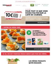 e-mailing - Marketing marque - Communication Produits - Nouveaux produits - Marketing fidélisation - Incitation au réachat - Points et statut - Marketing Acquisition - Ventes flash, soldes, demarque, promo, réduction - Intermarché - 03/2020