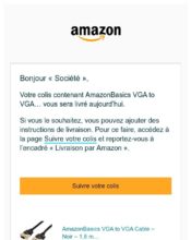 e-mailing - Transactionnels - Confirmation Livraison - Amazon - 03/2020