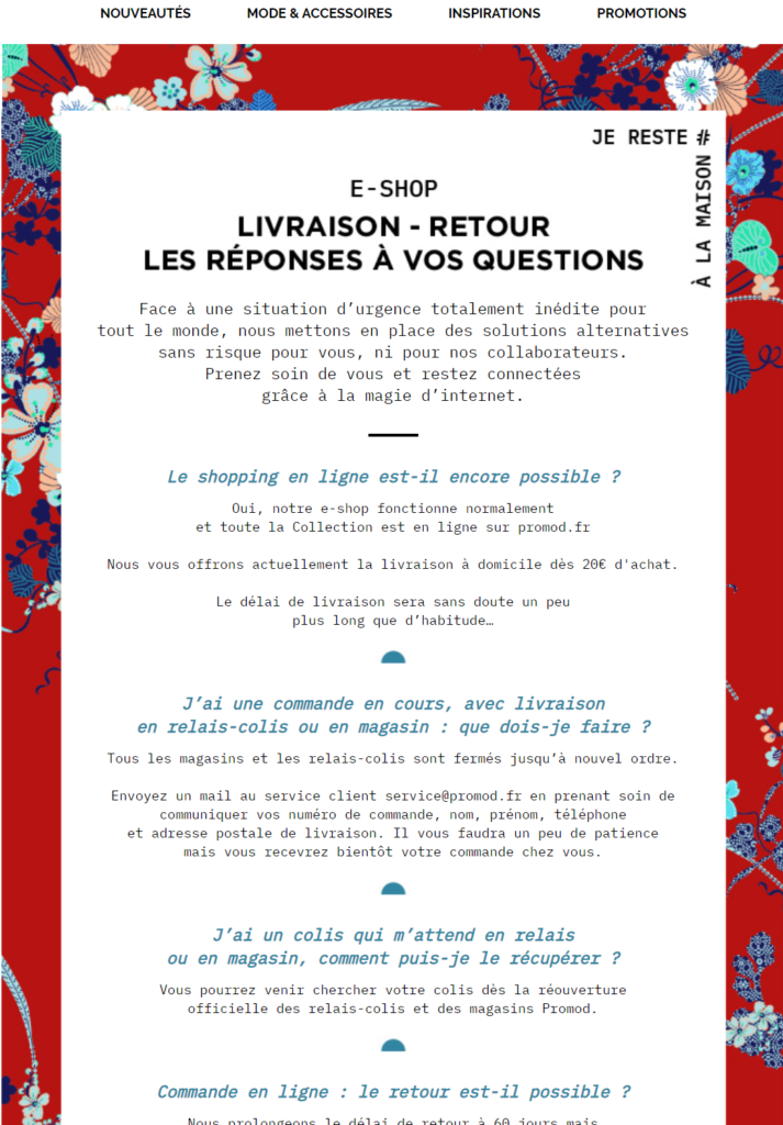 exemples emails coronavirus promod